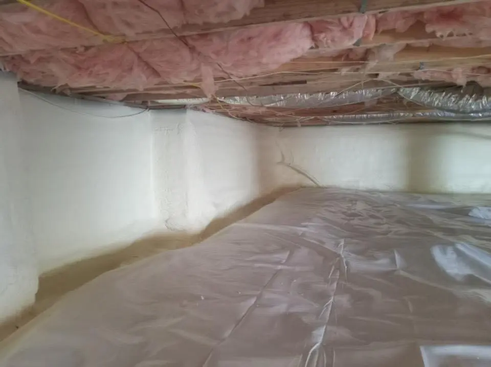 Crawl space encapsulation with closed-cell spray foam for Spray Foam Roofing Repair in Davie